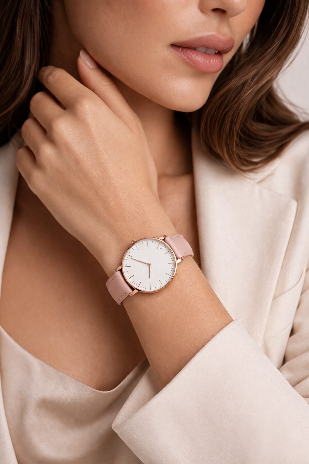 Relógio Valenth Santz Noir Elegance Pulseira em Couro