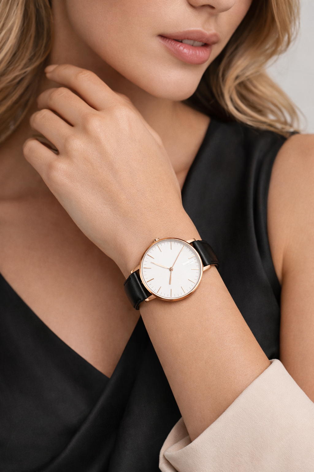 Relógio Valenth Santz Noir Elegance Pulseira em Couro